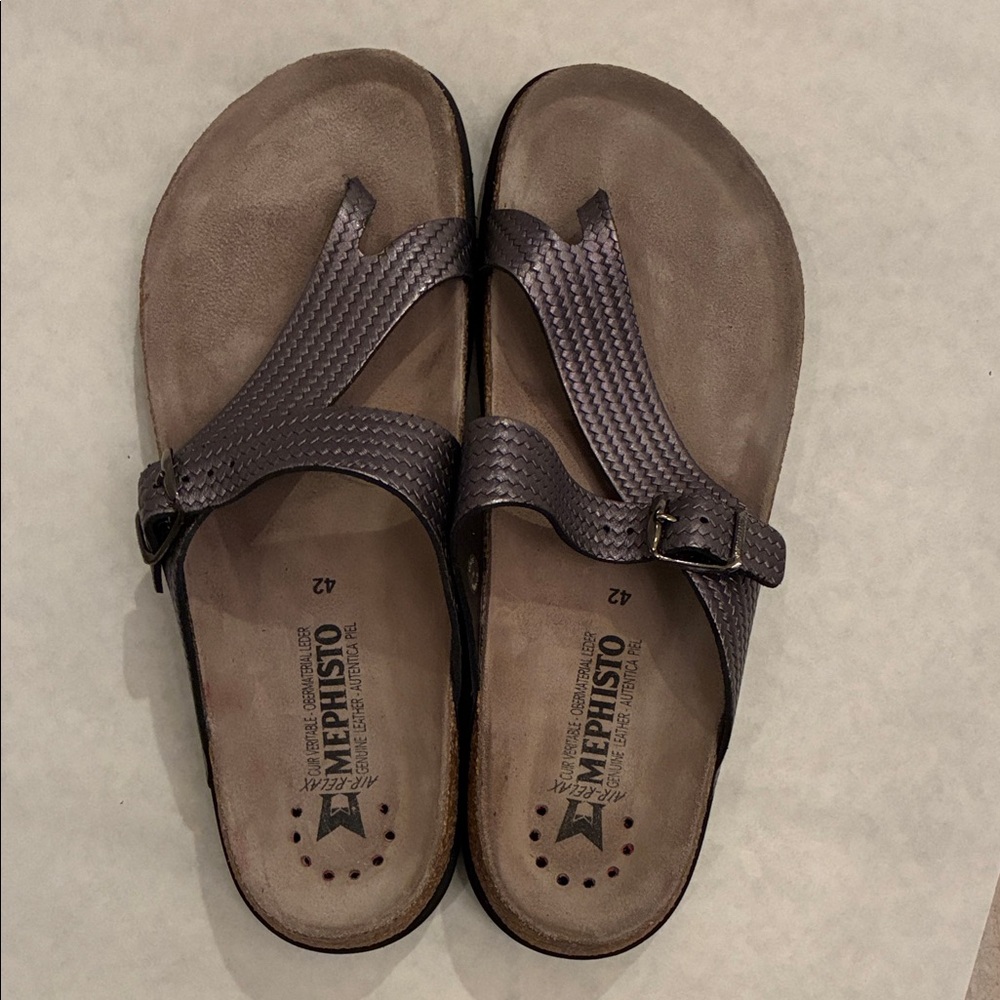 Mephisto Helen-Gray Twist Sandals Sz 42 (US 12)